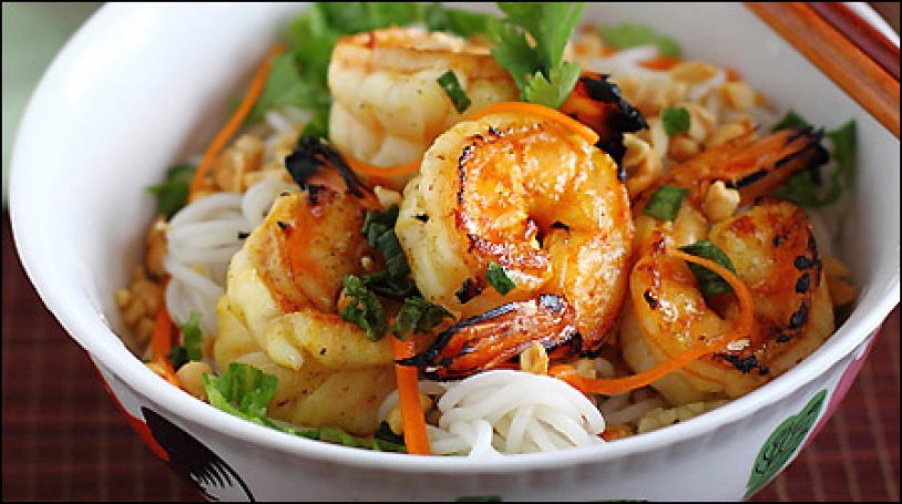 bún tôm cát bà