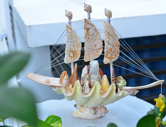 thuyền vỏ sò cát bà